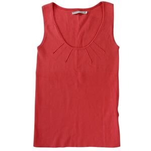 Old Navy Coral Ribbed Knit Scoop Neck Tank Top Sleeveless Medium